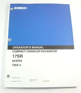 S2PU00013ZE01 KOBELCO CONSTRUCTION EQUIPMENT Acer Tier Manual