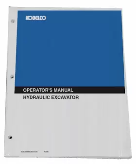 SK115DZ4RMMC2 KOBELCO Iv Excavator Owners Manual Operators
