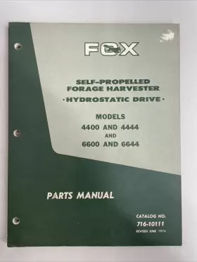 6644 KOEHRING Fox Propelled Forage Harvester Manual