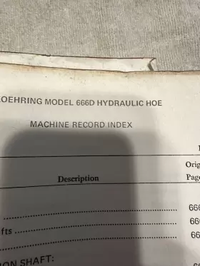 666D KOEHRING Excavator Operators Manual #2