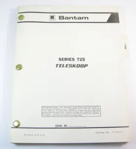 T-725-63 KOEHRING CONSTRUCTION EQUIPMENT Bantam Teleskoop