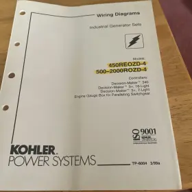 500-2000ROZD-4 KOHLER Power Wiring Diagrams Generator Manual