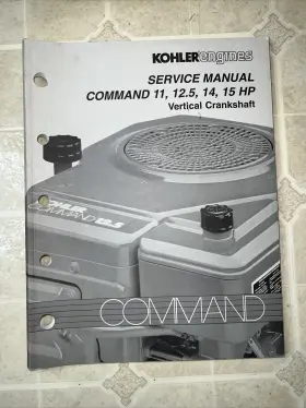 CV11 KOHLER Engines Command Service Manual Cylinder Vertical