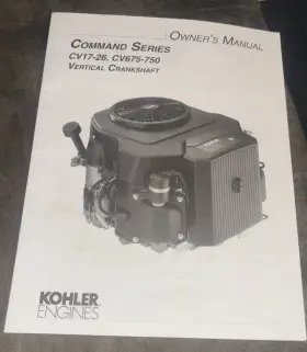 CV17-26 KOHLER Command Engines Owners Manual