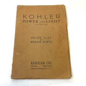 K12-1 KOHLER Power Light Volt Repair Catalog Manual