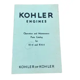 K12-2 KOHLER Engines Catalog Manual Operation