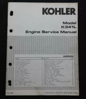 K341L KOHLER Engine Service Repair Manual