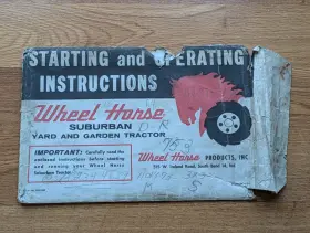 K161S KOHLER Wheel Horse Engine Starting Operating #2