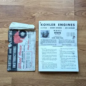 K161S KOHLER Wheel Horse Engine Starting Operating