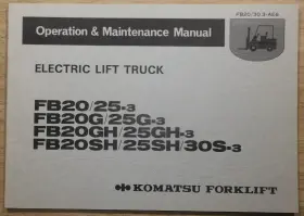 FB25SH-3 KOMATSU Operation Manual