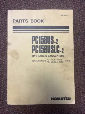 PC158 KOMATSU Book Hydraulic Excavator
