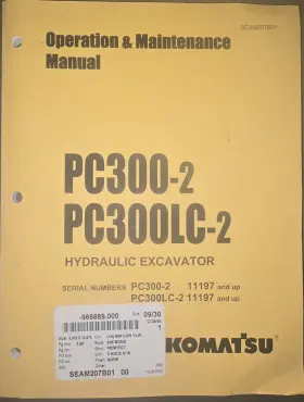 PC300-2 KOMATSU Operation Service Manual