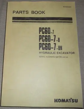 PC60-7BN KOMATSU Excavator Catalog Book Manual