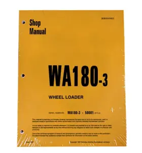 SEBD005802 KOMATSU Wheel Loader Workshop Repair Service