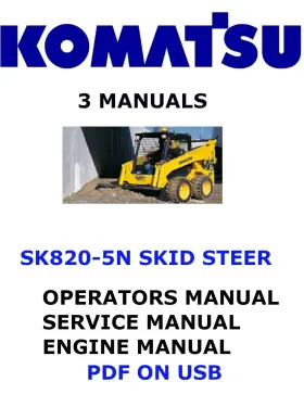 SK820-5N KOMATSU Skid Steer Operators Service Engine Manual