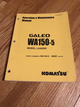 WA150-5 KOMATSU Wheel Loader Operation Operators Owners