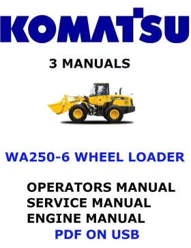 WA250-6 KOMATSU Wheel Loader Service Engine Repair Owners Usb