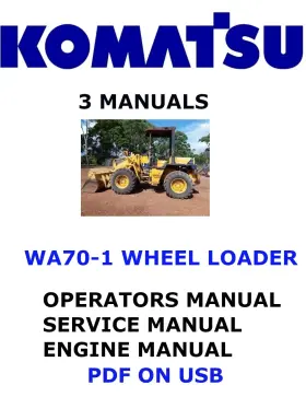 WA70-1 KOMATSU Wheel Loader Engine Service Repair Ownersft