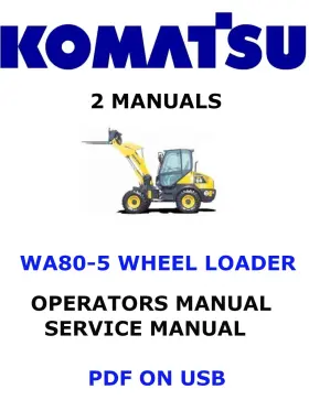 WA80-5 KOMATSU Wheel Loader Service Repair Owners Manuals Usb