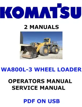 WA800L-3 KOMATSU Wheel Loader Service Repair Owners Manuals