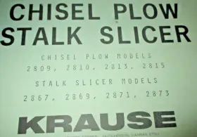 2873 KRAUSE Chisel Plow Owners Operators Manual Up #2