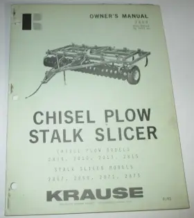 2873 KRAUSE Chisel Plow Owners Operators Manual Up