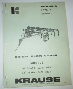 3473 KRAUSE Chisel Plow Owners Operators Manual