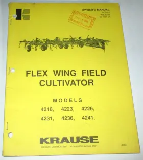 4241 KRAUSE Field Cultivator Operators Manual
