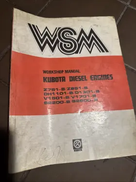 07909-70070-3 KUBOTA Engine Service Manual Repair Book