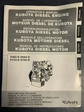 16676-8916-5 KUBOTA Operators Manual Wear