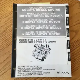 1G932-8916-3 KUBOTA Operators Manual Diesel 1G932-8916-3 KUBOTA Operators Manual Diesel