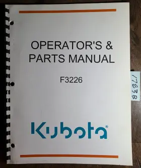 70091-00064 KUBOTA Rotary Power Sweeper Operator Manual