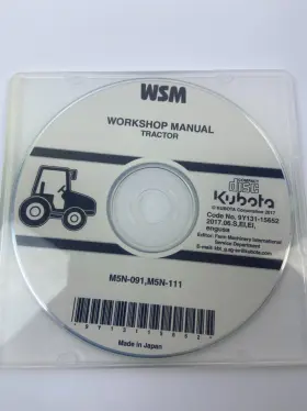 9Y13206372 KUBOTA Tractor Workshop Manual Cd