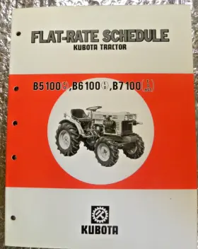 B7100FHST KUBOTA Flat Rate Schedule Manual Tractors