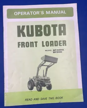 BF400G KUBOTA Front Loader Manual Operator