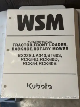 BX24S KUBOTA Service Workshop Manual Tractor Loader Backhoe