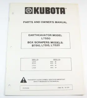 2G-184 KUBOTA CONSTRUCTION EQUIPMENT Earthcavator Box Owners