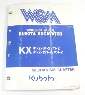 97899-60422 KUBOTA CONSTRUCTION EQUIPMENT Excavator Service
