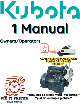 D902-B KUBOTA Engine Cylinder Manual Operator Owners Pdf Usb