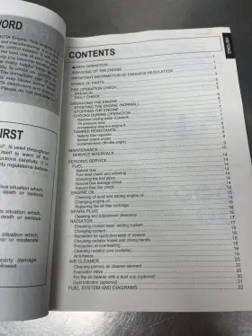 DG972-E KUBOTA Natural Gas Engine Operators Manual #2