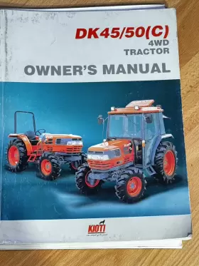 DK50 KUBOTA Tractor Owners Operators Manual