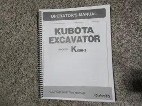 K080 KUBOTA Excavator Owners Manual