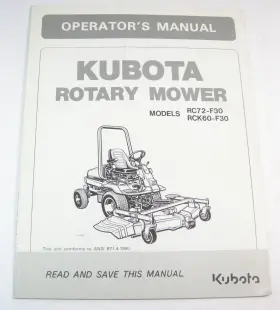 K5671-7111-1 KUBOTA Rotary Mower Tractor Operator Manual