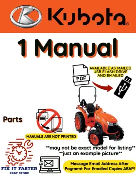 M4900SU KUBOTA Tractor Manual Pdf Usb Printed