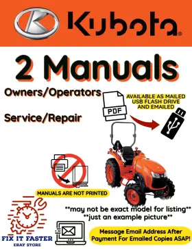 M7-132 KUBOTA Tractor Operator Service Manual Pdf Usb Printed
