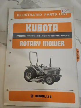 RC72-28 KUBOTA Rotary Mower Book Manual