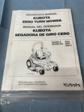 Z411-Z421-Z421T KUBOTA Turn Mower Manual
