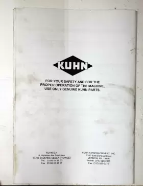 400-800 KUHN Disc Mower Gmd Service Manual #2