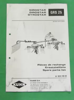 901419609 KUHN Gyrostar Girostar Catalog Rechange