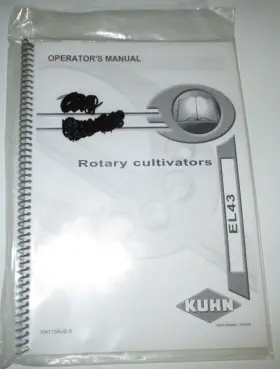 EL-43 KUHN Rotary Cultivator Operators Owners Manual